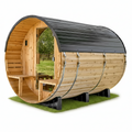 Outdoor Barrel Sauna Engineered for Premium Heat Therapy, 4-6 Person Cedar Construction, 9kW Electric Heater, Wi-Fi Control
