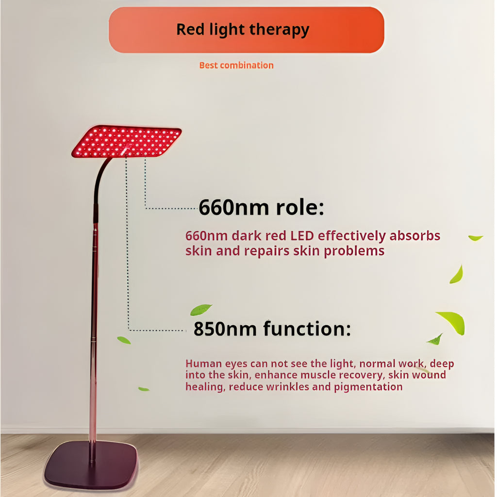 Red Light Therapy Panel Designed for Daily Wellness, 660nm 850nm LED, Adjustable Stand, 25W Power